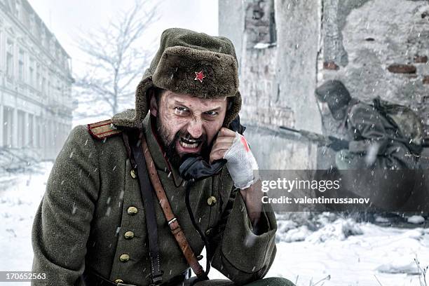 wwii officer - battle of stalingrad stock-fotos und bilder