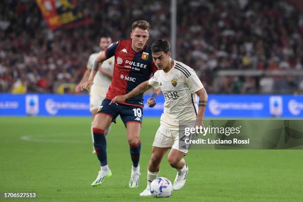 Roma player Paulo Dybala during the Serie A TIM match between Genoa CFC and AS Roma at Stadio Luigi Ferraris on September 28, 2023 in Genoa, Italy.