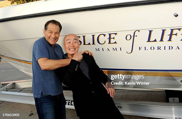 Actor James Remar and C.S. Lee arrive at the premiere screening of Showtime's "Dexter" Season 8 at Milk Studios on June 15, 2013 in Los Angeles,...