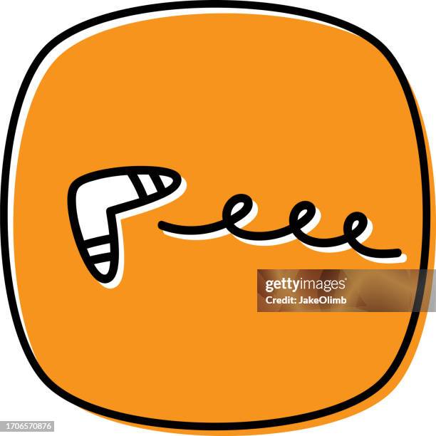 boomerang doodle 2 - boomerang stock-grafiken, -clipart, -cartoons und -symbole