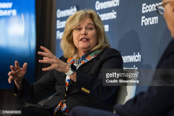Jenny Johnson, president and chief executive officer of Franklin Templeton, during the Greenwich Economic Forum in Greenwich, Connecticut, US, on...