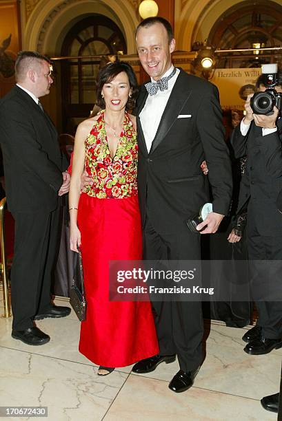 Friedrich Merz Und Ehefrau Charlotte Beim "Frankfurter Opernball"