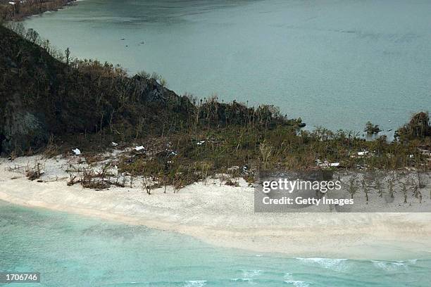 One of several villages on the remote island of Tikopia is shown January 2, 2003 which is part of the Temotu Province of the Solomon Islands....