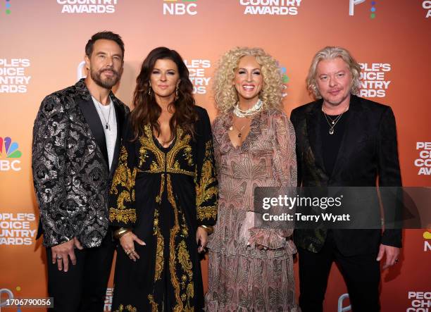 Jimi Westbrook, Karen Fairchild, Kimberly Schlapman, and Phillip Sweet of Little Big Town attend the 2023 People's Choice Country Awards at The Grand...