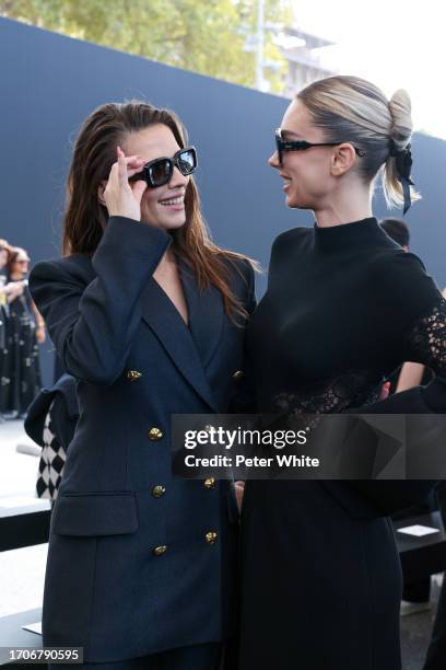 Hayley Atwell and Vanessa Kirby attends the Chloé Womenswear Spring/Summer 2024 show as part of Paris Fashion Week on September 28, 2023 in Paris,...