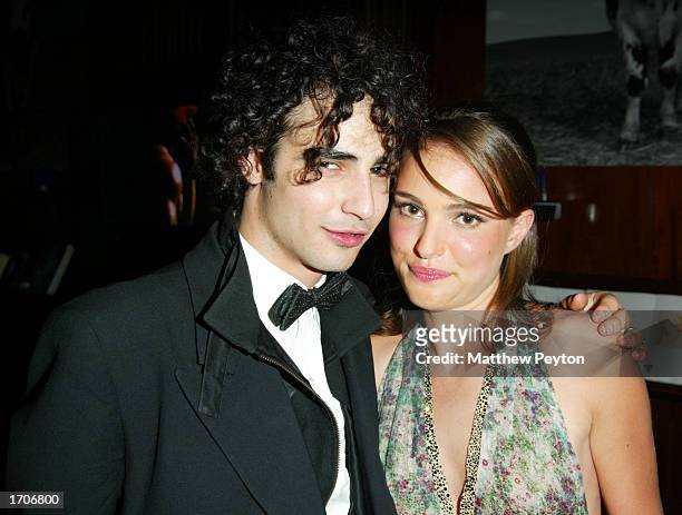 Designer Zac Posen and actress Natalie Portman pose at a New Year's Eve party hosted by Portman and singer Britney Spears at Ian Schrager's Hudson...