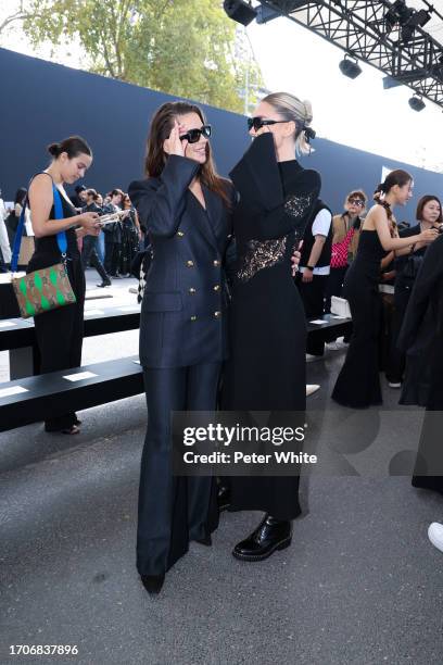 Hayley Atwell and Vanessa Kirby attends the Chloé Womenswear Spring/Summer 2024 show as part of Paris Fashion Week on September 28, 2023 in Paris,...