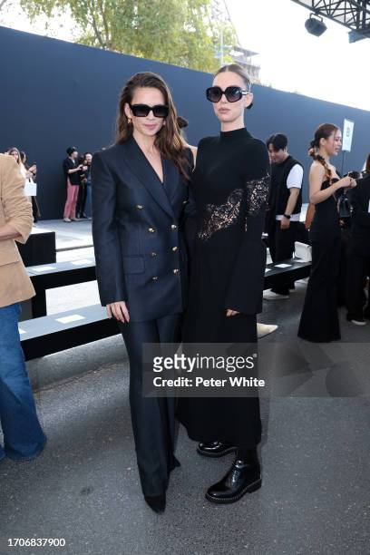 Hayley Atwell and Vanessa Kirby attends the Chloé Womenswear Spring/Summer 2024 show as part of Paris Fashion Week on September 28, 2023 in Paris,...