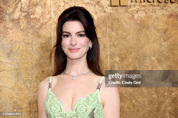Anne Hathaway attends the Clooney Foundation For Justice's "The Albies" on September 28, 2023 in New York City.