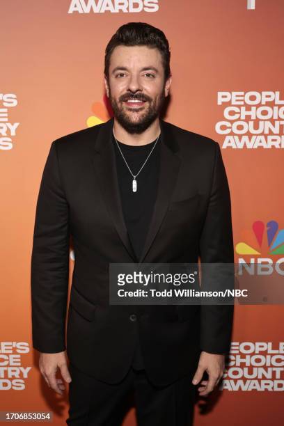Pictured: Chris Young arrives to the 2023 People's Choice Country Awards held at the Grand Ole Opry House on September 28, 2023 in Nashville,...