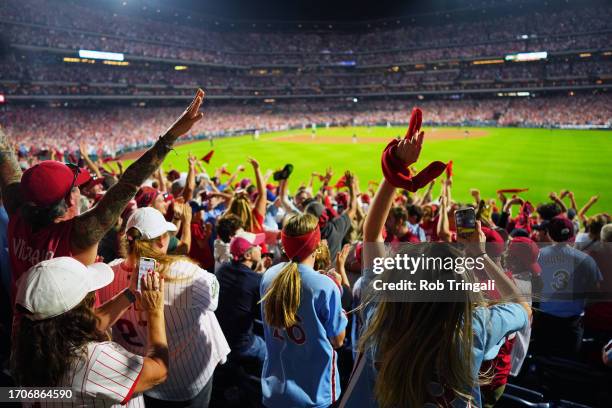 General view during Game 2 of the Wild Card Series between the Miami Marlins and the Philadelphia Phillies at Citizens Bank Park on Wednesday,...