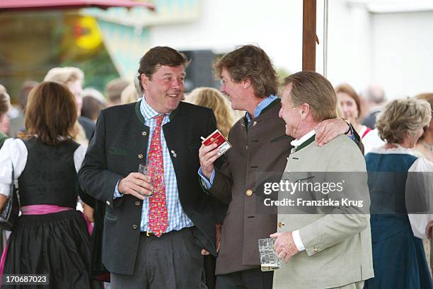 Prinz Ernst August Von Hannover Mit Schauspieler Fritz Wepper + Franz Burda Beim Empfang Zum 60. Geburtstag Von Leopold V. Bayern Im Dorint Seehotel...