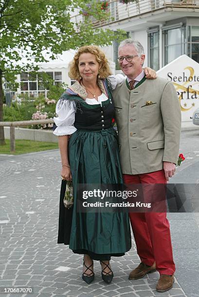 Schauspielerin Michaela May Und Ehemann Dr Jack Schiffer Beim Empfang Zum 60. Geburtstag Von Leopold V. Bayern Im Dorint Seehotel Rottach Egern Am...