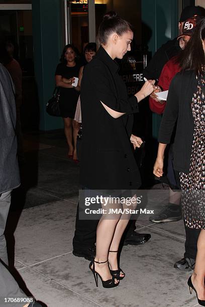 Rooney Mara as seen on June 15, 2013 in Los Angeles, California.