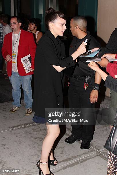 Rooney Mara as seen on June 15, 2013 in Los Angeles, California.