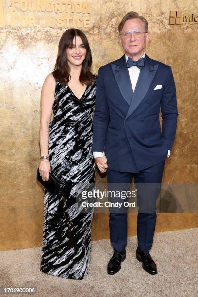 Rachel Weisz and Daniel Craig attends the Clooney Foundation For Justice's "The Albies" on September 28, 2023 in New York City.