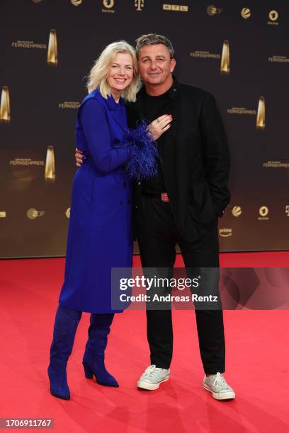 Hans Sigl and his wife Susanne Kemmler attends the German Television Award at MMC Studios on September 28, 2023 in Cologne, Germany.