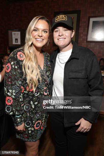 Pictured: Daira Eamon and Lily Rose pose backstage during the 2023 People's Choice Country Awards held at the Grand Ole Opry House on September 28,...