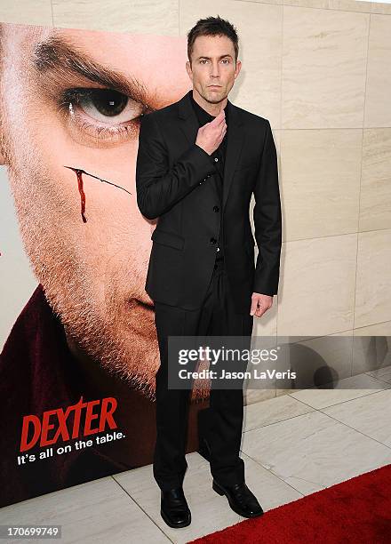 Actor Desmond Harrington attends the "Dexter" series finale season premiere party at Milk Studios on June 15, 2013 in Hollywood, California.