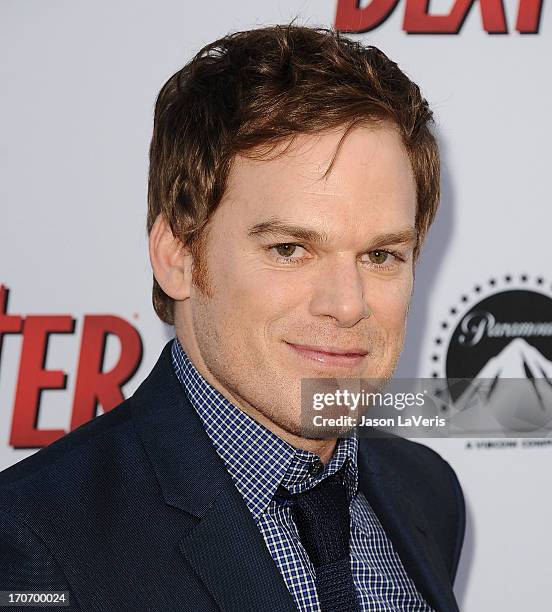 Actor Michael C. Hall attends the "Dexter" series finale season premiere party at Milk Studios on June 15, 2013 in Hollywood, California.