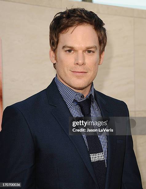 Actor Michael C. Hall attends the "Dexter" series finale season premiere party at Milk Studios on June 15, 2013 in Hollywood, California.