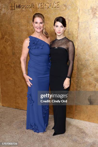 Melinda French Gates and Phoebe Gates attend the Clooney Foundation For Justice's "The Albies" on September 28, 2023 in New York City.