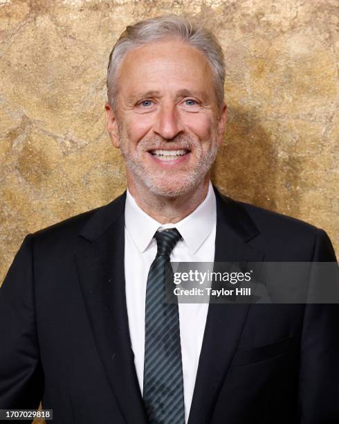 Jon Stewart attends the Clooney Foundation for Justice's 2023 Albie Awards at New York Public Library on September 28, 2023 in New York City.