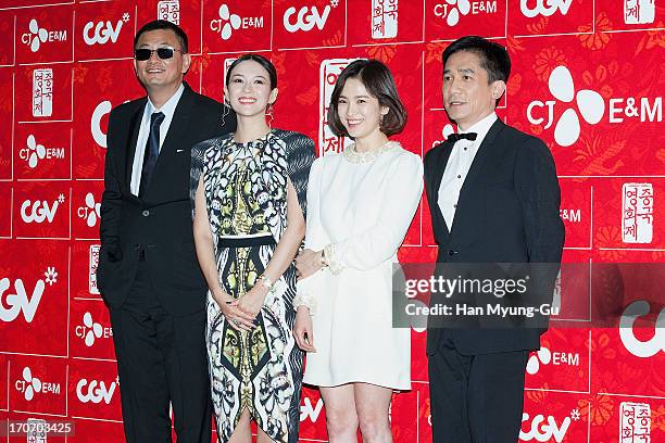 Director Karwai Wong, actors Zhang Ziyi, Tony Leung Chiu Wai and Song Hye-Kyo arrive during the 2013 Chinese Film Festival opening ceremony at...