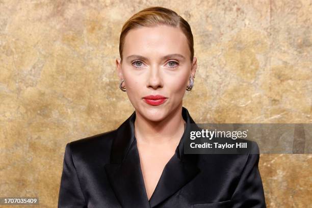 Scarlett Johansson attends the Clooney Foundation for Justice's 2023 Albie Awards at New York Public Library on September 28, 2023 in New York City.