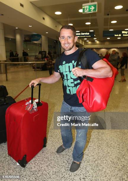 Shane Williams of Wales arrives at Sydney International Airport on June 17, 2013 in Sydney, Australia. Williams joins the current British & Irish...