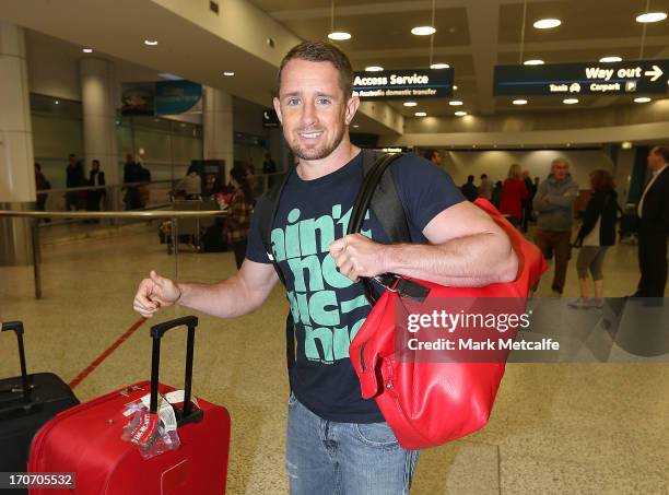 Shane Williams of Wales arrives at Sydney International Airport on June 17, 2013 in Sydney, Australia. Williams joins the current British & Irish...