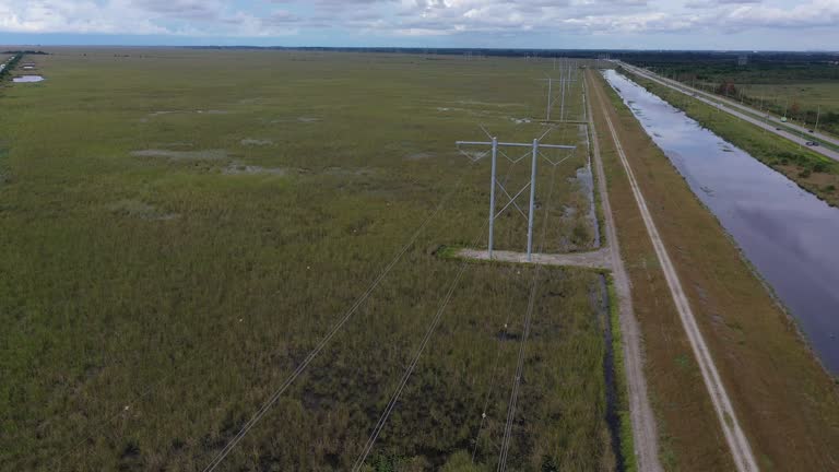 Power Transfer Line 678 Overhead Power Transmission Line Stock Videos, Footage, & 4K Video ...
