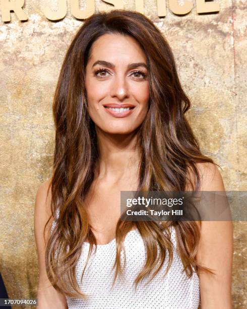 Amal Clooney attends the Clooney Foundation for Justice's 2023 Albie Awards at New York Public Library on September 28, 2023 in New York City.