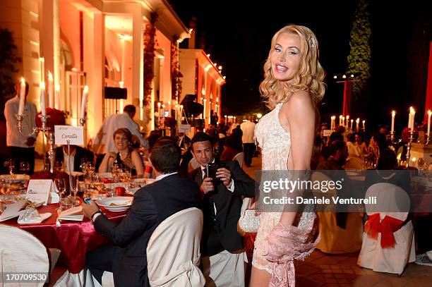 Valeria Marini attends Taormina Filmfest and Prince Albert II Of Monaco Foundation Gala Dinner at on June 16, 2013 in Taormina, Italy.