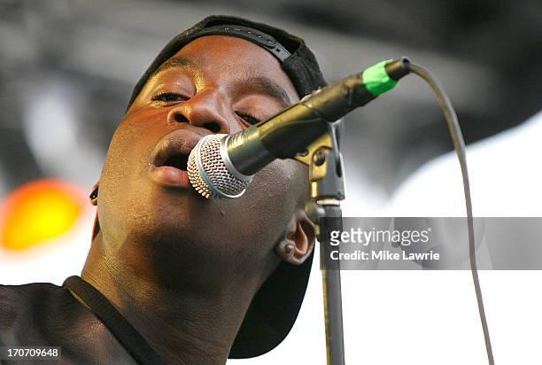 Musician Petite Noir performs during the 2013 Northside Festival at McCarren Park on June 16, 2013 in the Brooklyn borough of New York City.