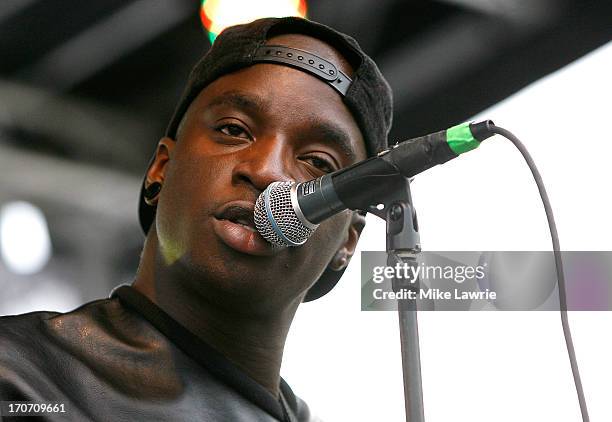 Musician Petite Noir performs during the 2013 Northside Festival at McCarren Park on June 16, 2013 in the Brooklyn borough of New York City.