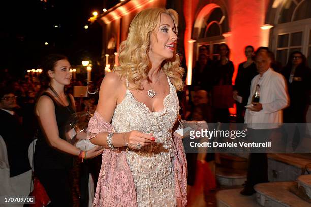 Valeria Marini attends Taormina Filmfest and Prince Albert II Of Monaco Foundation Gala Dinner at on June 16, 2013 in Taormina, Italy.