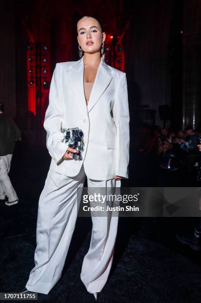 Molly-Mae Hague attends the Christian Cowan Womenswear Spring/Summer 2024 show as part of Paris Fashion Week on September 28, 2023 in Paris, France.