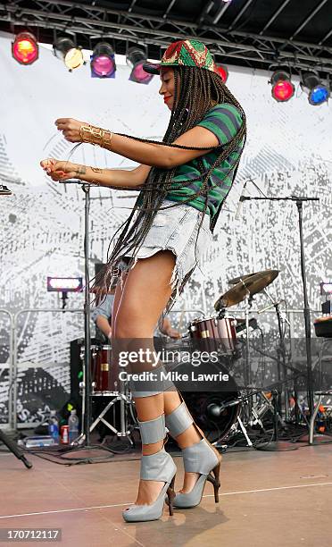 Solange performs during the 2013 Northside Festival at McCarren Park on June 16, 2013 in the Brooklyn borough of New York City.