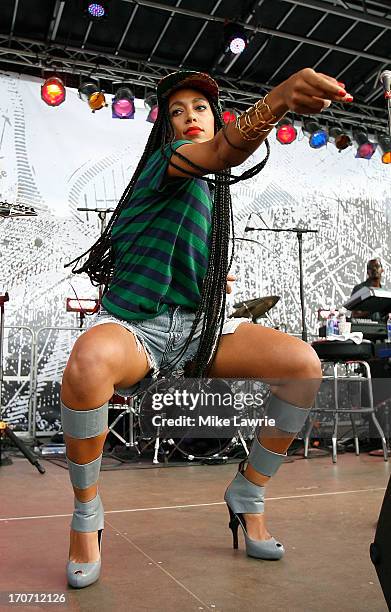 Solange performs during the 2013 Northside Festival at McCarren Park on June 16, 2013 in the Brooklyn borough of New York City.