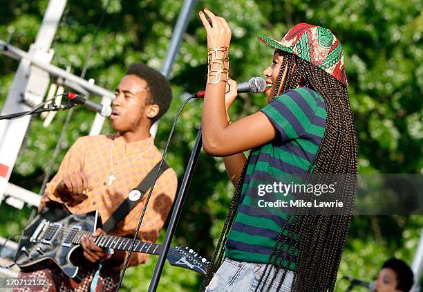 Solange performs during the 2013 Northside Festival at McCarren Park on June 16, 2013 in the Brooklyn borough of New York City.