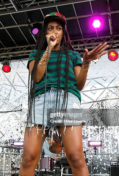 Solange performs during the 2013 Northside Festival at McCarren Park on June 16, 2013 in the Brooklyn borough of New York City.