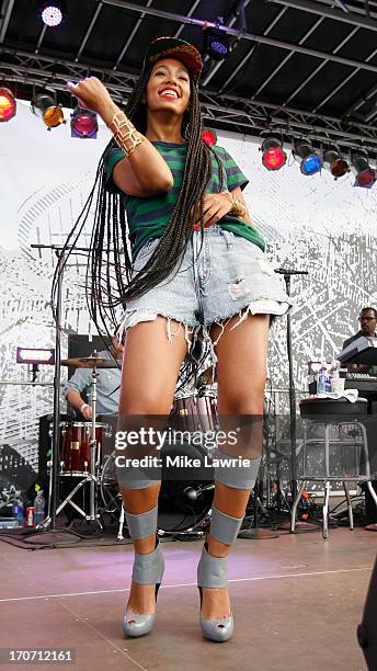 Solange performs during the 2013 Northside Festival at McCarren Park on June 16, 2013 in the Brooklyn borough of New York City.