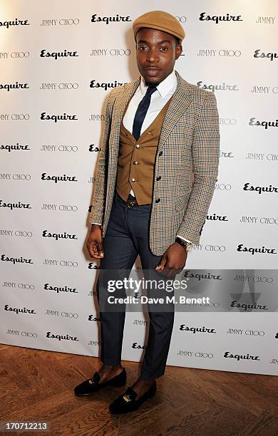 Jason Boateng attends the Jimmy Choo & Esquire London Collections:Men opening night party at Loulou's, 5 Hertford Street, on June 16, 2013 in London,...