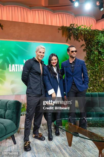 Christian Chávez, Maite Perroni, and Christopher von Uckermann of RBD at the Reviving RBD Panel, Presented by AT&T held at Faena Forum as part of...