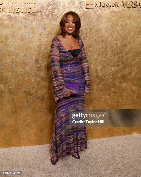 Gayle King attends the Clooney Foundation for Justice's 2023 Albie Awards at New York Public Library on September 28, 2023 in New York City.