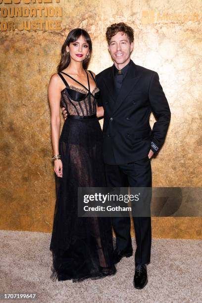 Nina Dobrev and Shaun White attend the Clooney Foundation for Justice's The Albies at the New York Public Library on September 28, 2023 in New York...