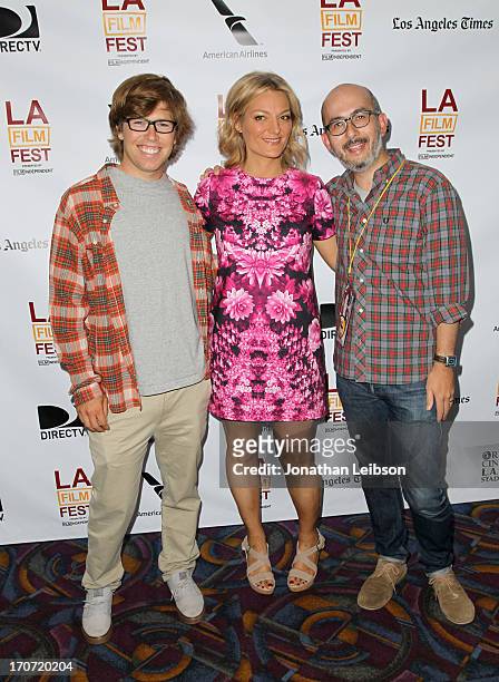 Professional snowboarder/Documentary subject Kevin Pearce, Director/Producer Lucy Walker and Producer Julian Cautherley arrive at "The Crash Reel"...