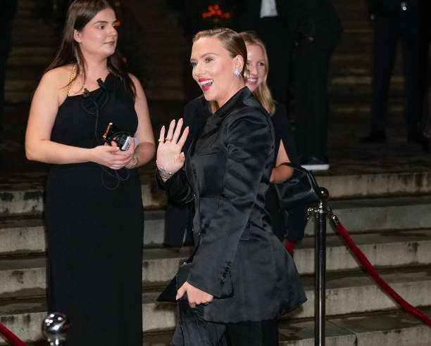 Scarlett Johansson arrives at the Albie Awards on September 28, 2023 in New York City.