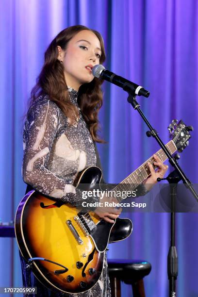 Laufey performs at The Drop: Laufey at The GRAMMY Museum on September 28, 2023 in Los Angeles, California.
